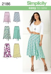 2186 SIMPLICITY EZ BIAS SKIRTS 2 LENGTHS PATTERN 6-14 UNCUT